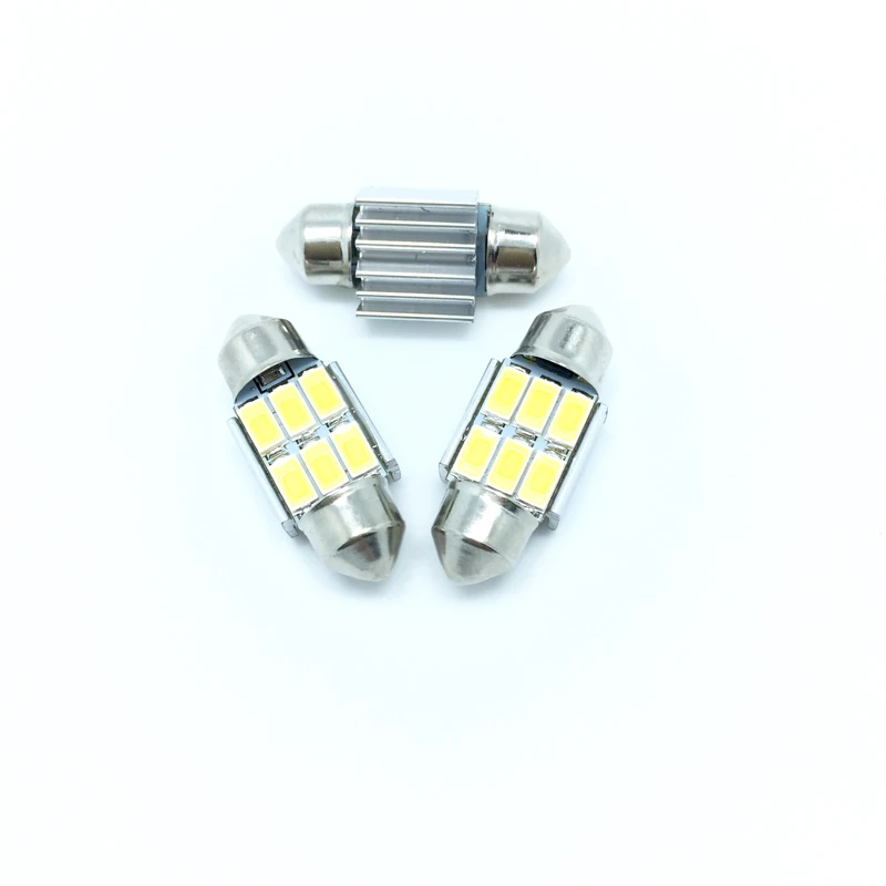 10 шт. большая акция чистый белый 31 мм 5630 SMD 6 LED авто купольная гирлянда для