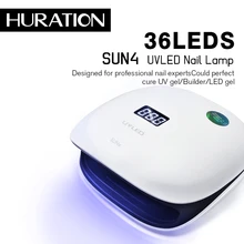 Huration Nail 48 Вт УФ-лампа светодиодный светильник для сушки ногтей светодиодный светильник для отверждения всех гелей с датчиком дизайна ногтей маникюрные инструменты