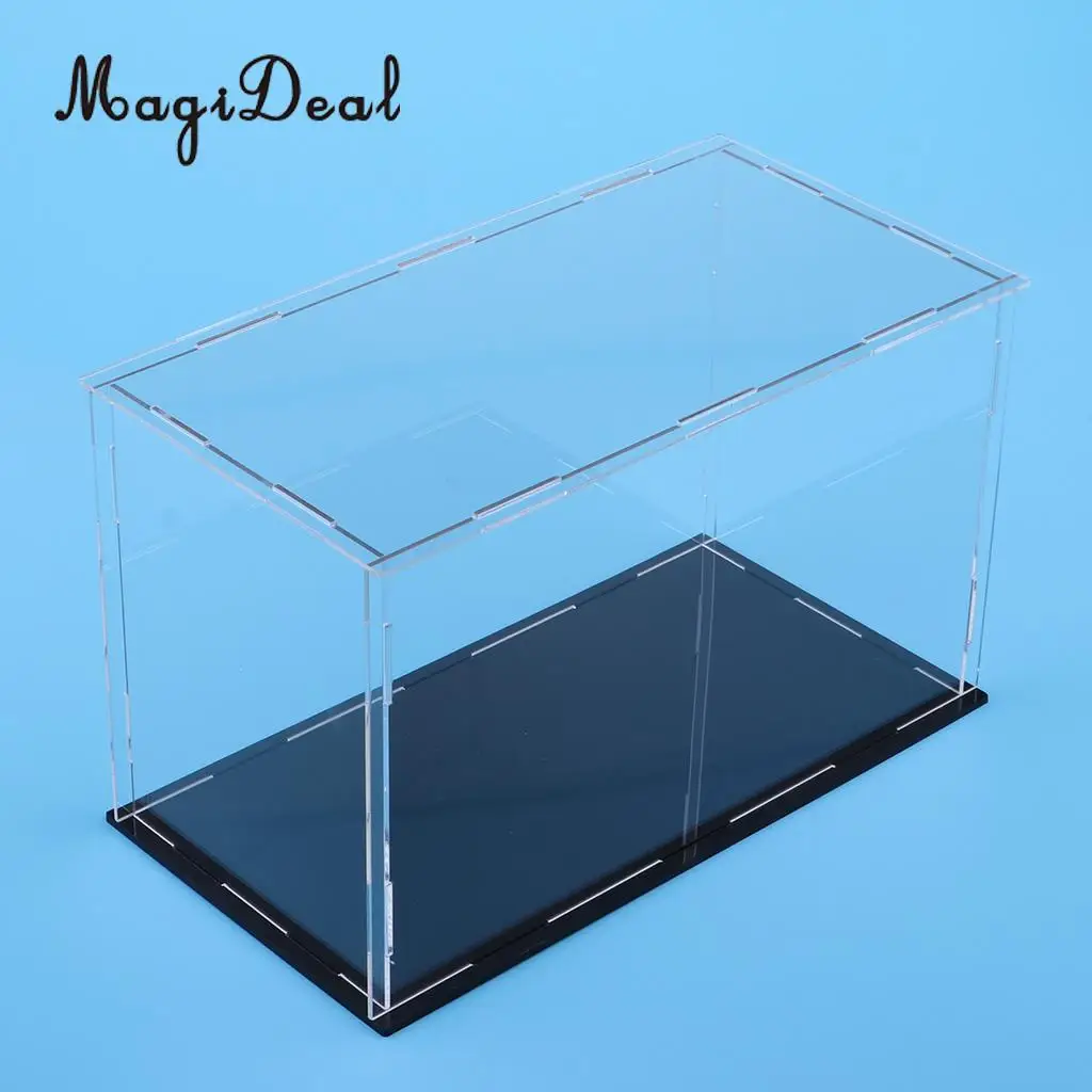 Clear Acrylic Display Case Dustproof Model Figures Protection Box 50x20x22cm