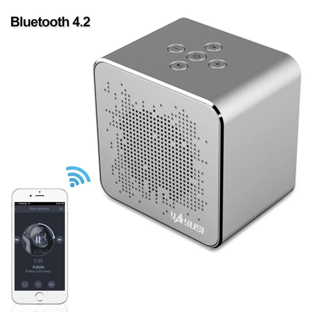 

Portable Bluetooth Speaker Square Box TF card Memory Stereo subwoofer Bluetooth 4.2 HD High Definition Sound Quality Phone Music
