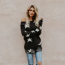 2018 Winter Sweater Harajuku Star Print Loose Pullover Women Knitted Wear Black Beige Autumn Ladies Streetwear 2018 Winter Sweater Harajuku Star Print Loose Pullover Women Knitted Wear Black Beige Autumn Ladies Streetwear