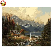Картина по номерам художественная краска по номеру домашний декор Европейский пейзаж картина маслом Томас ручная раскраска