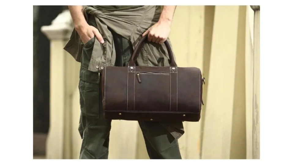 Careteilly из натуральной кожи дорожное снаряжение сумки из коровей кожи Duffel сумки мужские даффл сумки