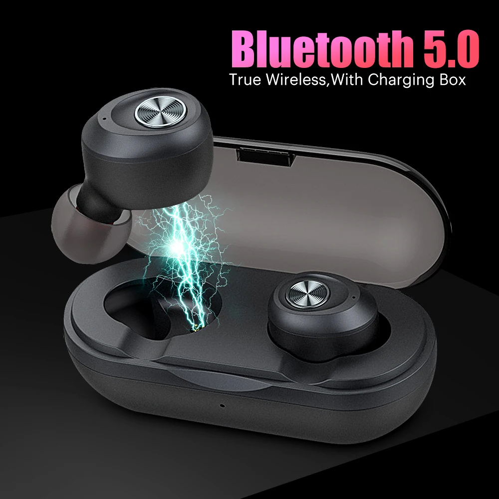 무선 TWS 이어폰 블루투스 V5.0 이어폰 스테레오 헤드셋 미니 쌍둥이 이어폰 충전 아이폰 안드로이드Bluetooth