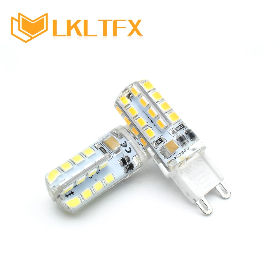 Lkltfx G9 светодиодные лампы AC 220 V SMD 3014 2835 Светодиодная лампа с украшением в виде кристаллов силиконовая свеча заменить 20-30 Вт галогенных ламп Рождественские светодиодные лампы бар