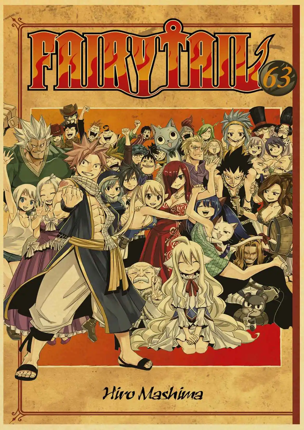 Anime Fairy Tail Posters Wall Stickers Retro Poster Prints High Definition For Livingroom Bedroom Home Decoration