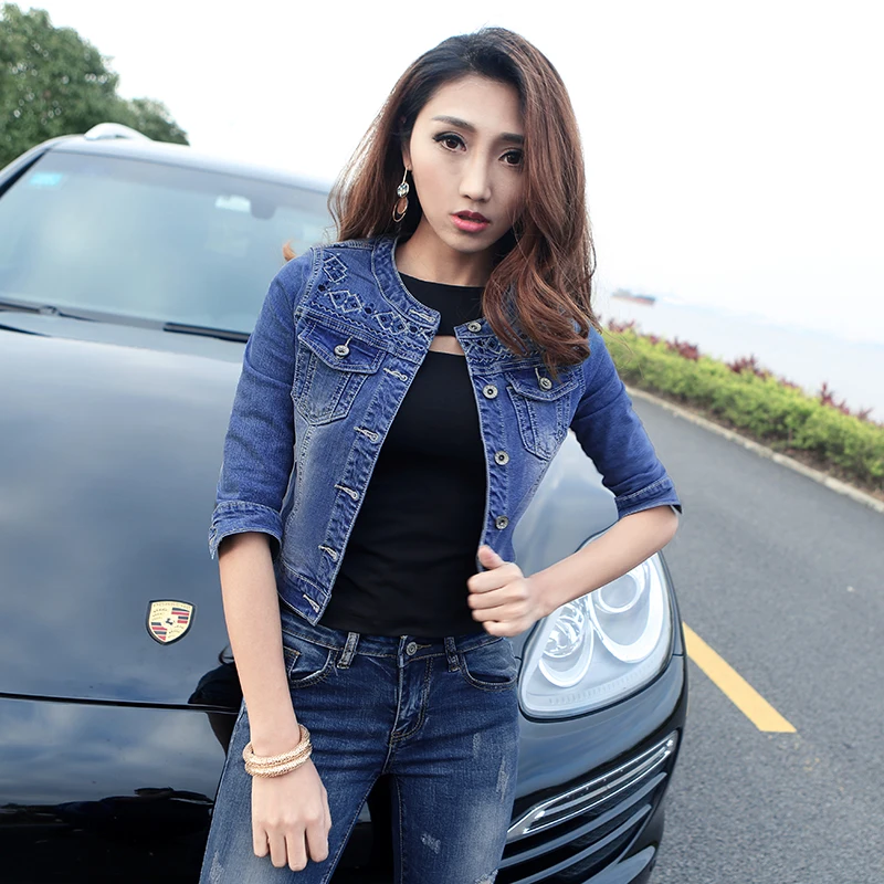 denim half jackets for womens online