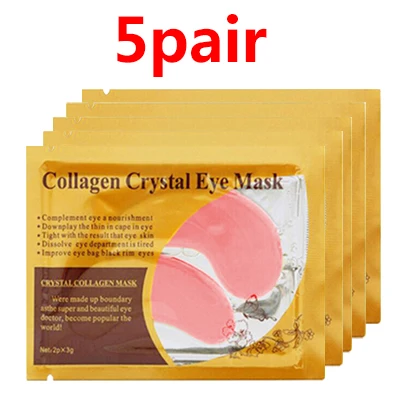 5Pairs Hydrogel Patch for Eye Mask Sheet Collagen Mask Gold Eye Mask Eye Patches Anti-puffiness Dark Circles Remover Eyes Care - Цвет: 5pair pink eye mask