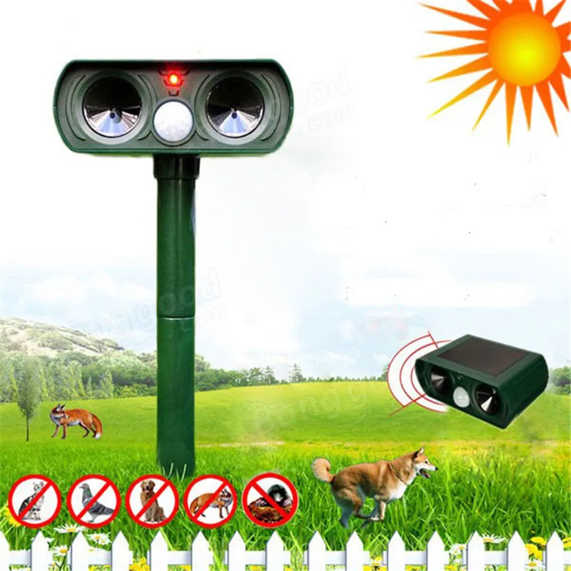 

Ultrasonic Solar Power Animal Repeller Infrared Sensor Cat Dog Snake Rat Repeller Gard for Smart Home VS Digoo