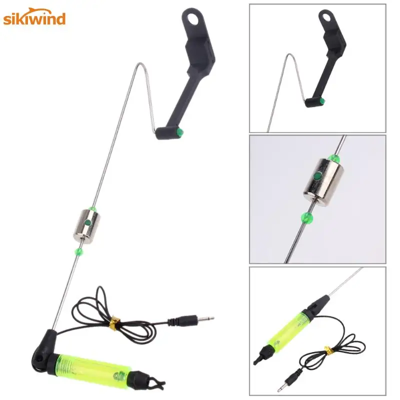 

Fishing Bite Fishing Alarm Iron Hanger Swinger LED Illuminated Indicator Pesca Fishing Tackle Tool Outdoor Swing Signal Receiver