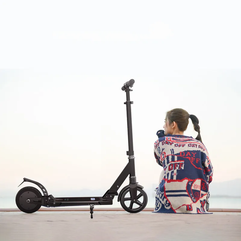 Excellent Brand New 8" Portable Mini Folding Electric Scooter 2 Wheels Power Assisted Aluminum alloy E-scooter For Child Adults Patinete 4