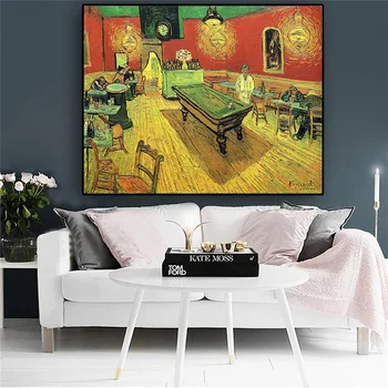 

Night Cafe by Van Gogh Reproduction Abstract Oil Painting on Canvas Posters and Prints Wall Art Picture for Living Room Decor