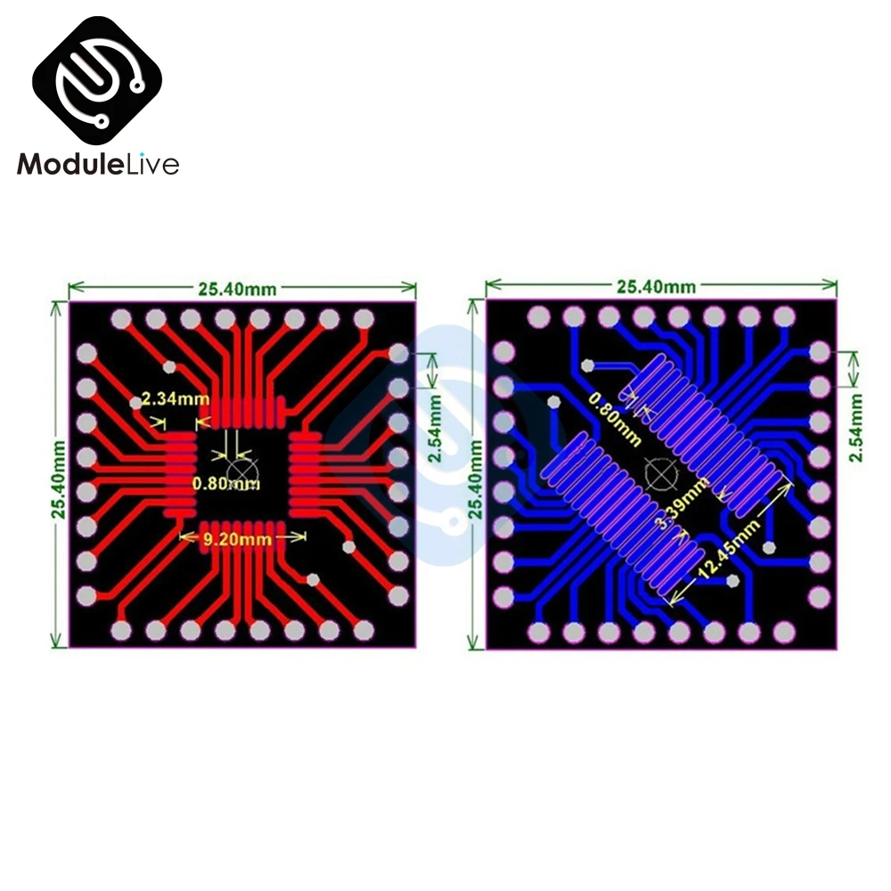 5 шт. QFP/TQFP/LQFP/FQFP/SOP/SSOP32 для DIP адаптера плата PCB преобразователь SOP32 поворот