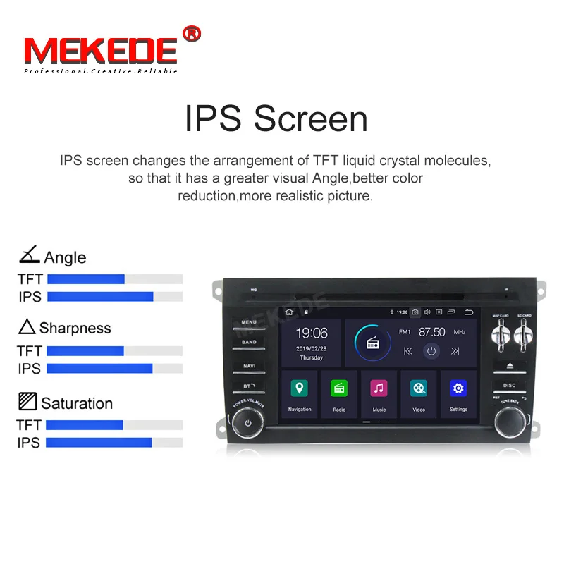 Top Car multimedia player Android 9.0 Car Head Unit Auto radio GPS Player for Porsche Cayenne 2003-2010 WIFI BT 4+64G 4