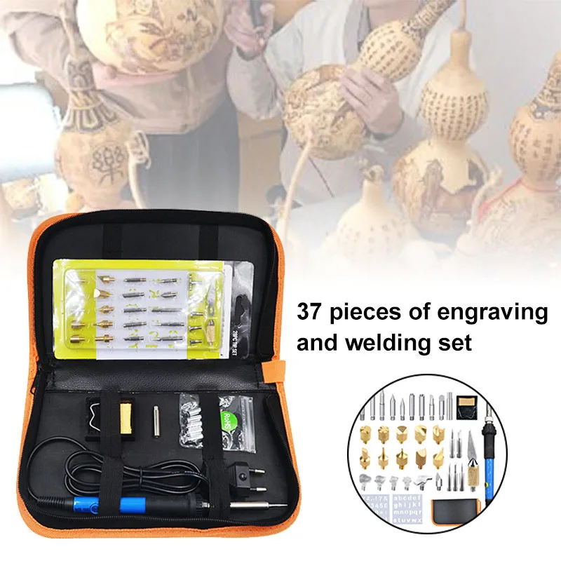 

37 Pcs/Set Electric Soldering Iron Engraving Tools for Wood Embossing Pyrography _WK