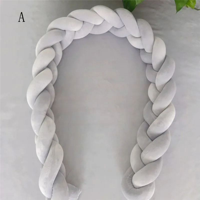 Crib enclosure Anti-collision Baby Colorful Soft Knot Pillow Braided Crib Bumper Decorative Bedding Cushion #4j11 (43)