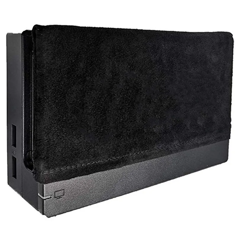 

Ruitroliker 10pcs Dock Sleeve for Switch, Reversible Soft Lining Dust Cover for Switch Charging Dock-Black
