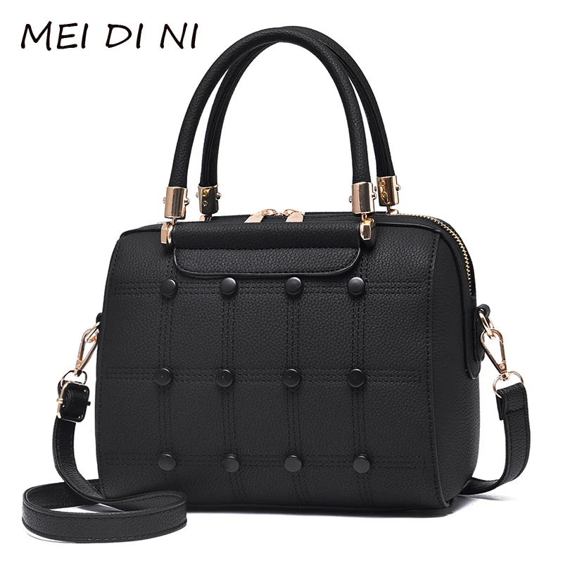 

MEI DI NI Women bag PU Leather Handbags Ladies Large Tote Bag Shoulder Bags Bolsas Femininas Sac New Fashion top-handle bags