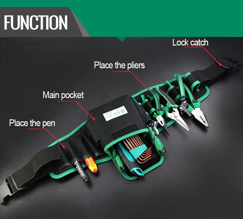 LAOA сумка для инструментов многофункциональные карманы для инструментов 600D Водонепроницаемая Ткань Оксфорд ремонтный набор инструментов Пакет
