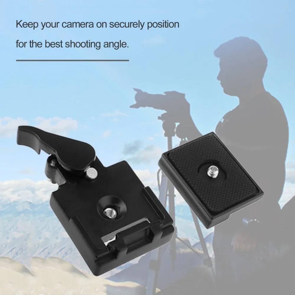 

Tripod Quick Release Plate Screw Adapter Clamp Camera Mount Head For SLR Camera Stabilizer Assembly With Safety Lock