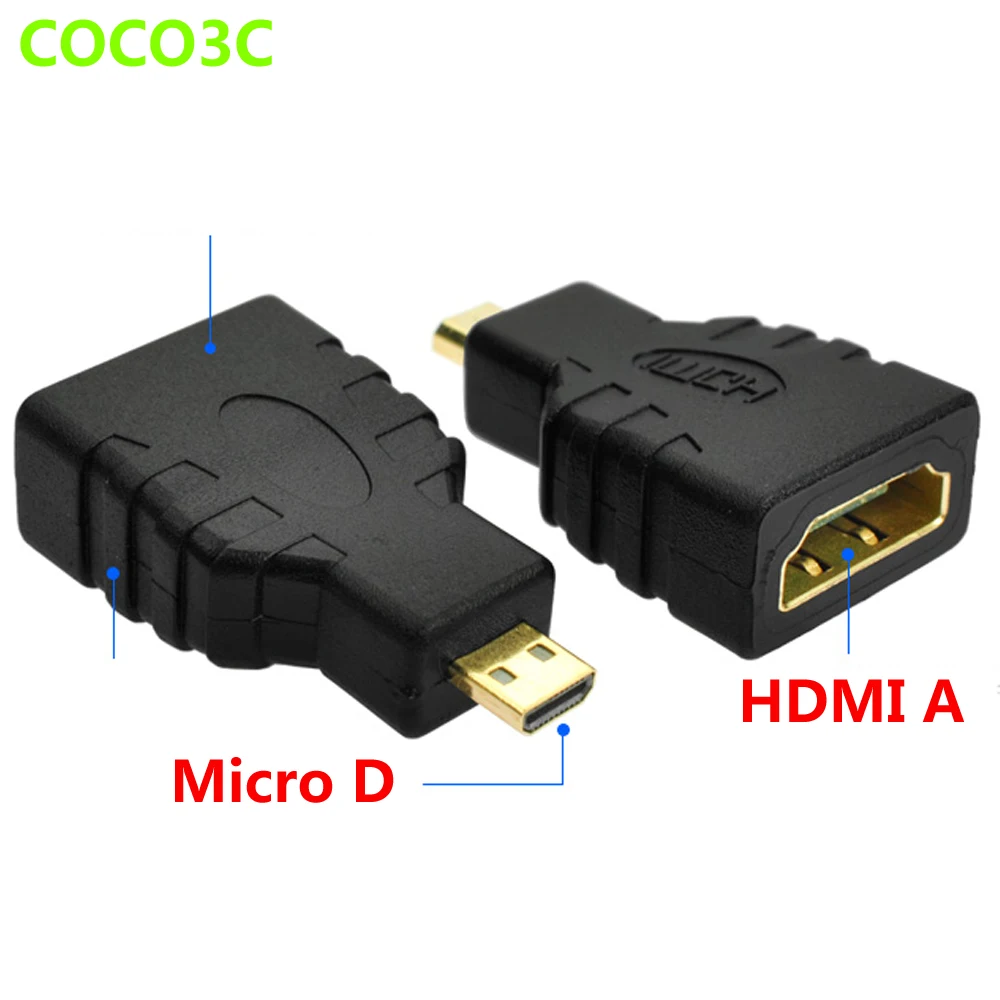

HDMI Standard 1.4 A Female to Micro HDMI Type D Male port Adapter Card for HDTV Protector Camera Tablet 2 4K 1080P converter