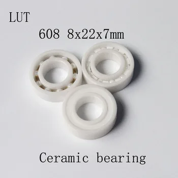 

2pc 608 8x22x7mm Ceramic bearing high qualityhigh smooth, high speed and high speed zirconia ceramic ball bearing