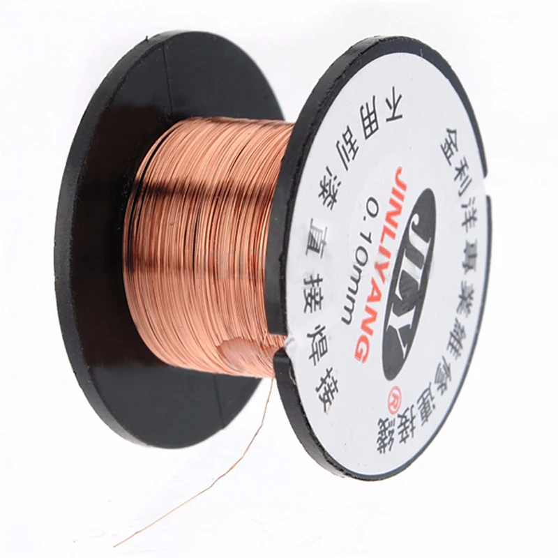 5pcs/lots 0.1mm Copper Soldering Solder PPA Enamelled Repair Reel Welding Wire