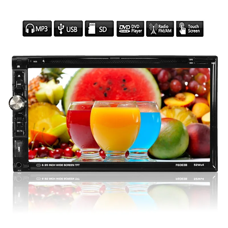 

2016 Brand New 7 Inch 2 Din HD In dash Car stereo DVD CD Player FM/AM Radio Touch Screen HD With TFT Panel