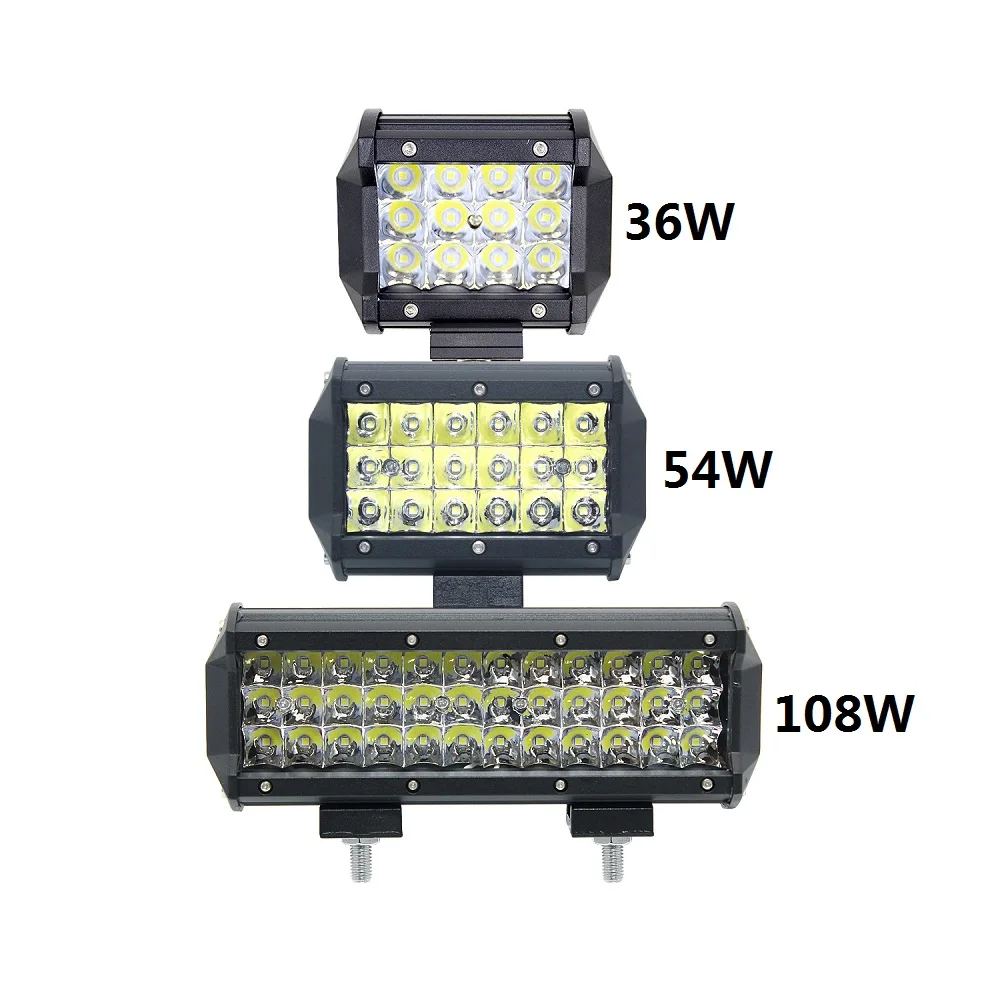 Высокая мощность 36 Вт 54 Вт 108 ВТ СВЕТОДИОДНЫЙ Автомобильный рабочий свет Прожектор DC 12 В 24 в дневные ходовые огни светодиодные фонари для внедорожников грузовик для лодки, для трактора внедорожник мотовездеход