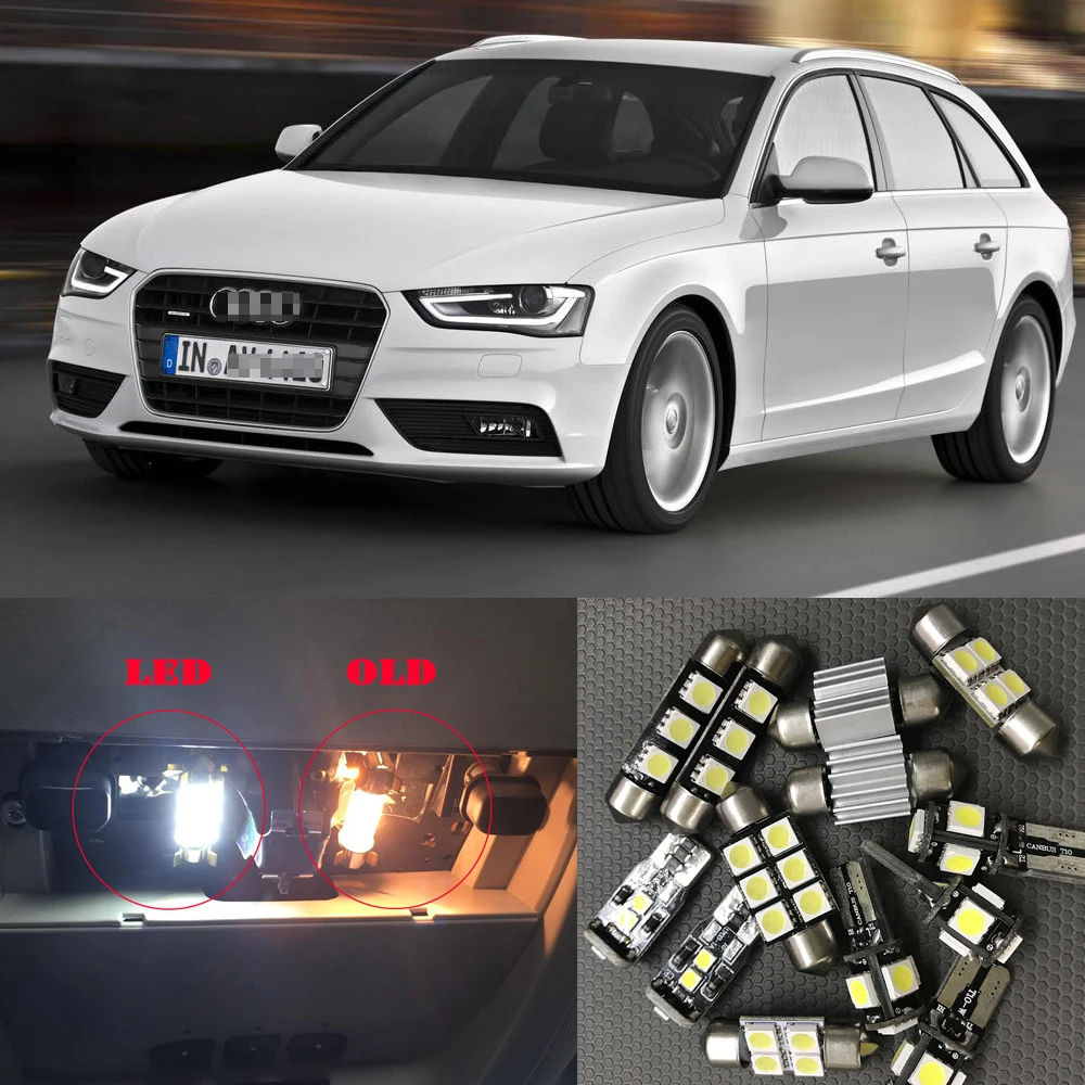 Us 15 13 11 Off Weisse Canbus Auto Led Light Bulbs Interior Kit Fur 2009 2013 Audi A4 B8 Avant Karte Dome Tur Kennzeichenleuchte Ersetzen Halogen In