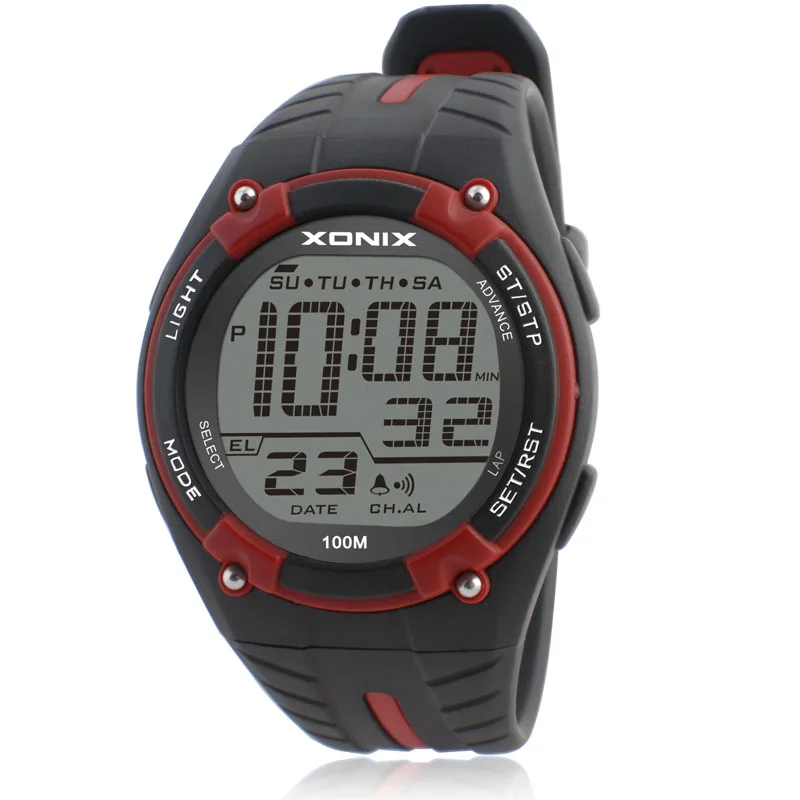 Модные уличные спортивные плавательные 100 м водонепроницаемые большие цифровые мужские часы GD