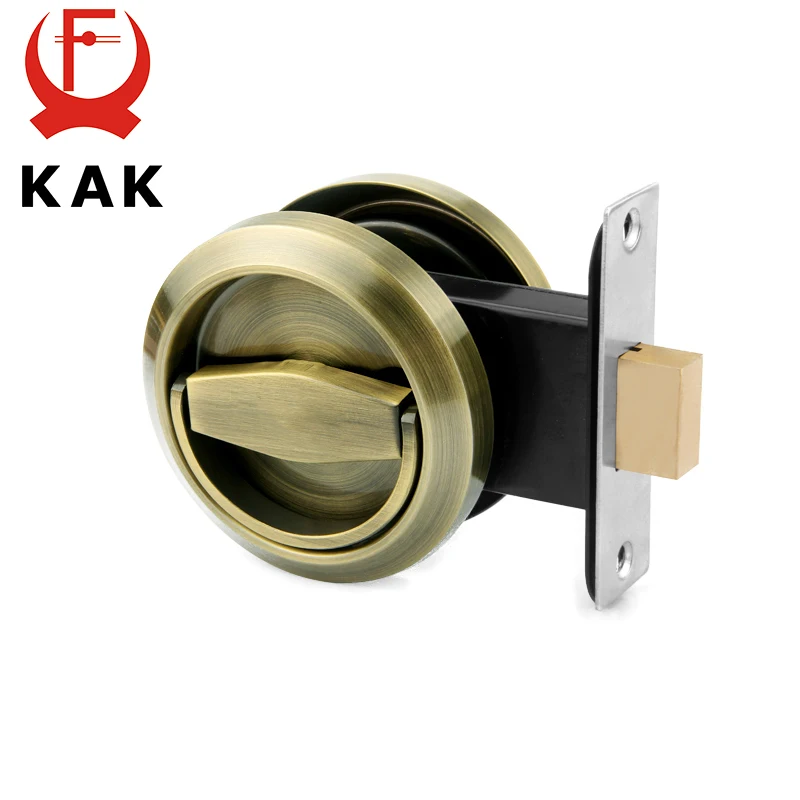 

KAK Hidden Door Locks Stainless Steel Handle Recessed Invisible Keyless Mechanical Outdoor Lock For Fire Proof Home Hardware