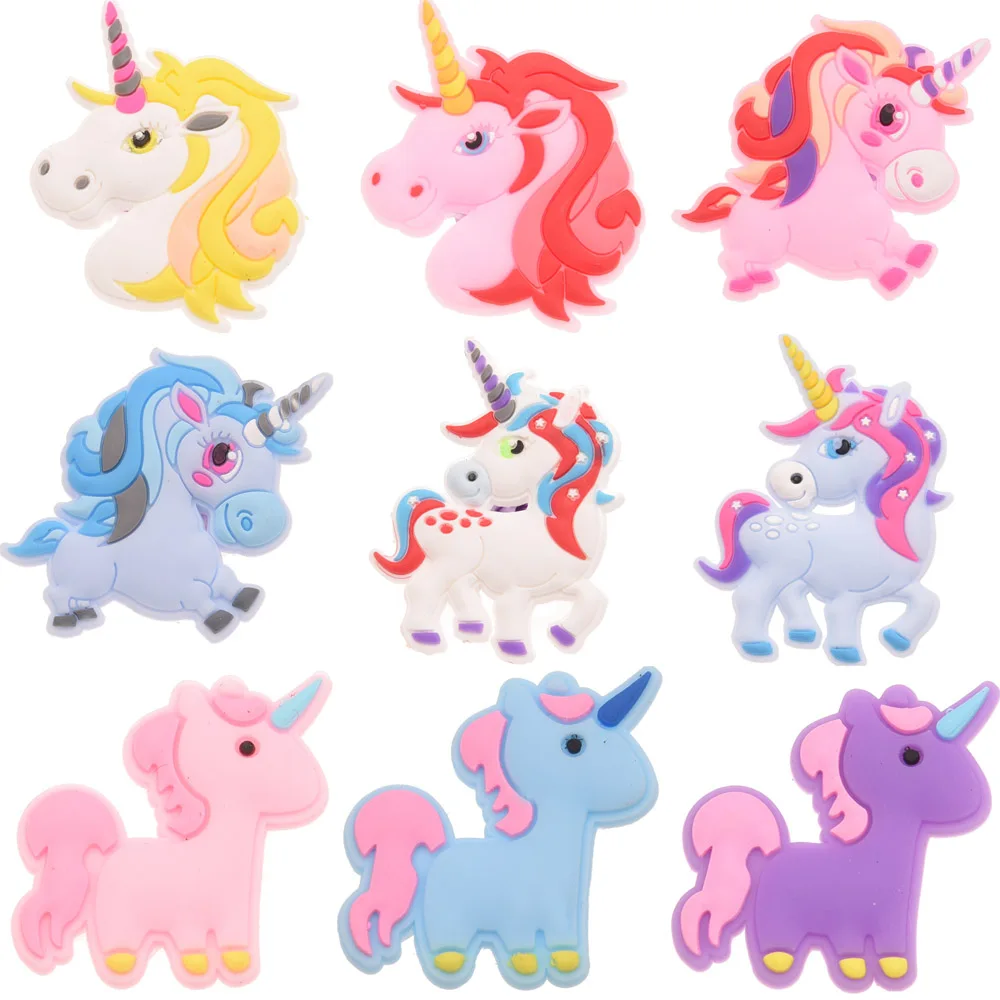 

80pcs Chic Rubber unicorn hair accessories Unicorn Bows for Headband DIY Accessories Headwear Unicorn Flower No Hairbow