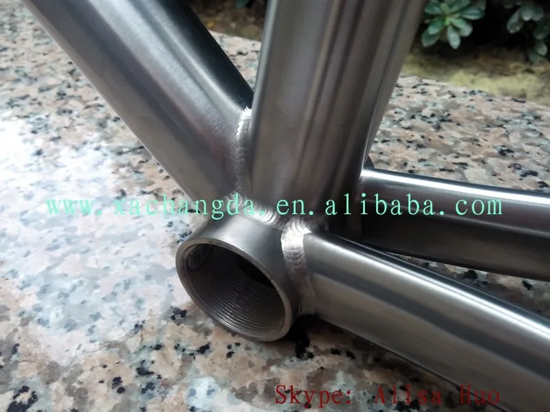 Cheap titanium bike frame Inner line routing titanium velo bike frame rohloff dropout titanium bicycle rack custom 7