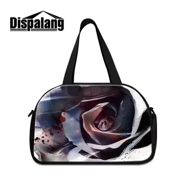 

Dispalang Luggage Bag Rose Print Large Capacity Girls Travel Bags Women Weekend Travel Duffle Tote Bags Crossbody Travel Bags