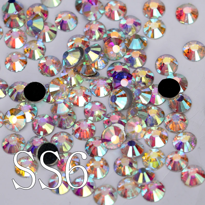 Crystal /& AB Flatback Premium Glass Rhinestones Diamante 1440pcs SS4-SS40