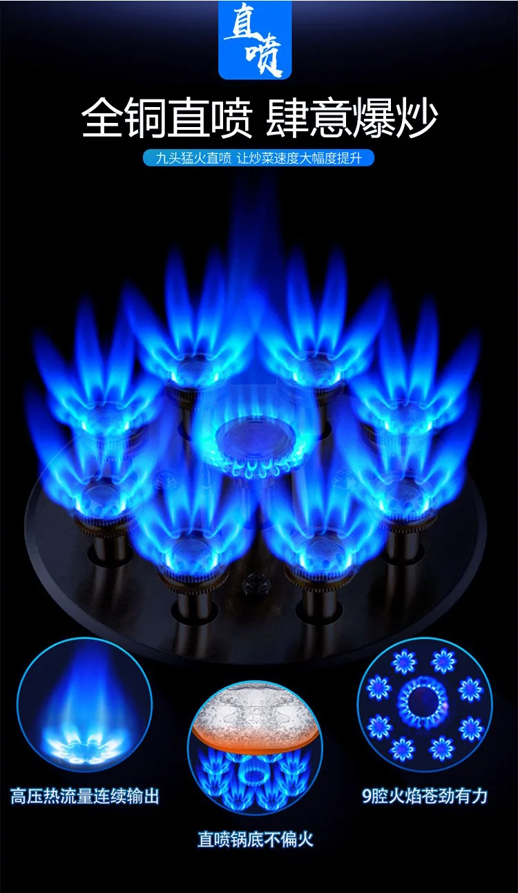  Energy-saving Domestic Children Protecting Dual Cooker Bulit-in Gas Hobs Intense Fire Kitchen Range - 33057120173