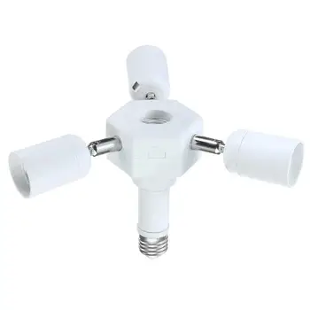 

AKDSteel E27 1 Head to 4 Heads Converter Lamp Holder 360 Degree Rotatable LED Light Bulb Base