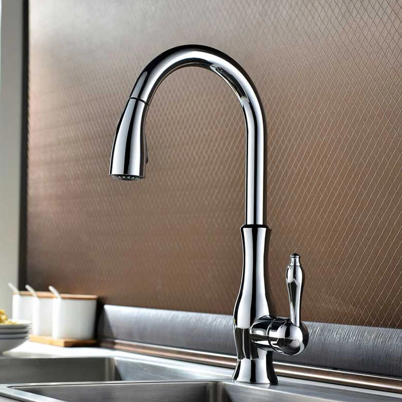  Black Kitchen Tap Cozinha Hot and Cold Kitchen Sink Faucet 360 Degree Swivle Spout Single Handle Ki - 32931595191