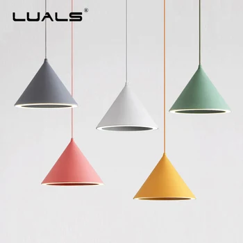 

Nordic Lamps Modern Pendant Lights Art Suspension Luminaire Fashion Led Hanging Light Indoor Three-color Light Source Lighting