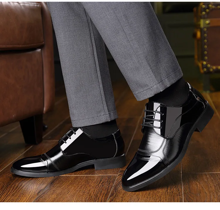 Новые весенние Мужские модельные туфли; модная официальная обувь; мужские туфли-оксфорды в деловом стиле; туфли дерби из натуральной кожи; мягкие повседневные мужские туфли на плоской подошве