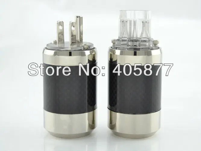 

Hi-End Carbon Fiber Rhodium Plated US Power Plug+IEC connector
