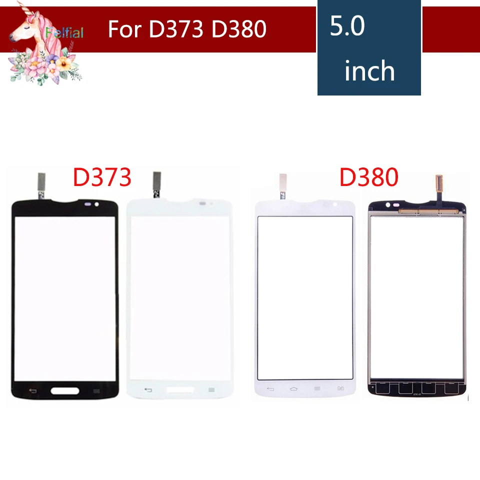 

10pcs/lot High Quality 5" For LG Series III L80 D373 and L80 Dual SIM D380 Touch Screen Digitizer Sensor Outer Glass Lens Panel