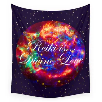 

Reiki Is Divine Love The Energy It Flows Going With The Flow Wall Tapestry Wedding Party Bedspread Beach Towel Yoga Picnic Mat