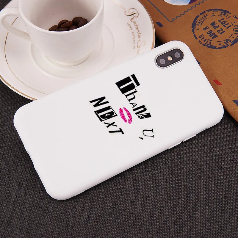 GYKZ Ariana Grande Thank U Next Phone Case For iPhone XS MAX XR X 7 8 6 6s Plus Candy Colors Soft Matte Back Cover Silicone Capa | Мобильные