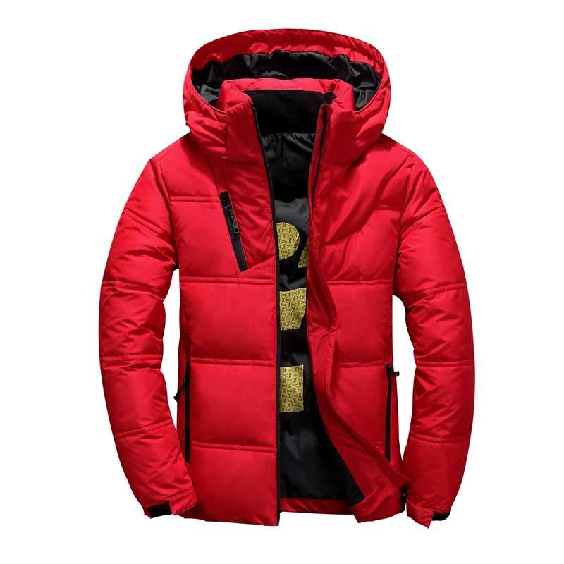 

2019 New Winter Jacket Men Hooded Thick Warm Duck Down Parka Casual Down Mens Overcoat Pockets Mens Winter Coats and Jackets