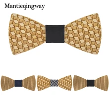 Mantieqingway Высококачественная деревянная клетчатая галстук-бабочка полосатый галстук-бабочка для мужчин модный Свадебный Жених Повседневный Gravata Borboleta of Vestido