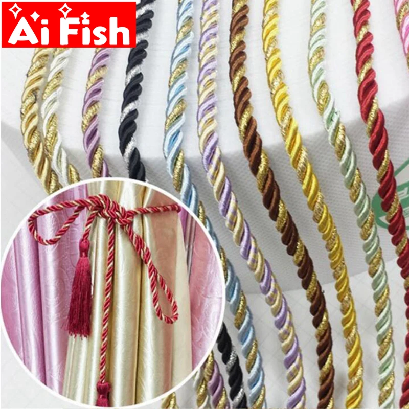 

Multicolor Rainbow Color Tassels Tieback Rope Home Curtain Accessories Decoration Exquisite Hand-woven Lanyard Strap Tying CP061