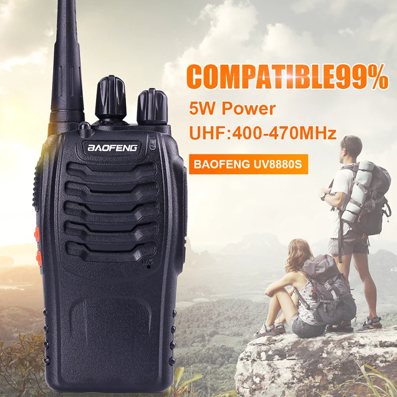 10 шт./лот Baofeng BF-888S портативная рация 5 Вт портативная рация bf 888s UHF 400-470MHz 16CH двухсторонний портативный трансивер Raio