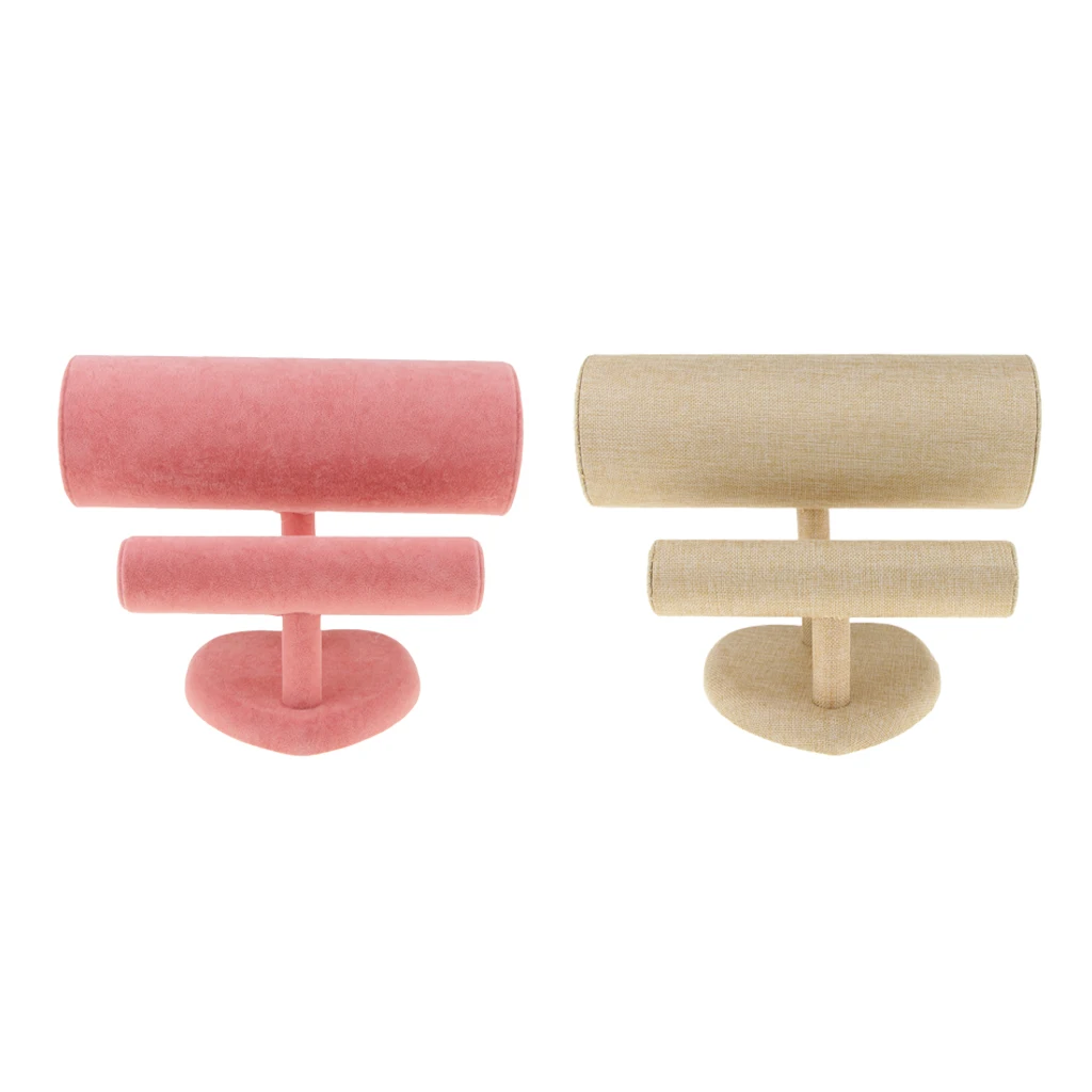 Velvet T-Bar Headband Holder Retail Shop Jewelry Display Bangle Stand Rack